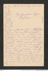 Nachlass Franz Steindachner, Brief von Johann Cristiani an Franz Steindachner (05.12.1881), Inv.Nr. 89.01, Seite 1